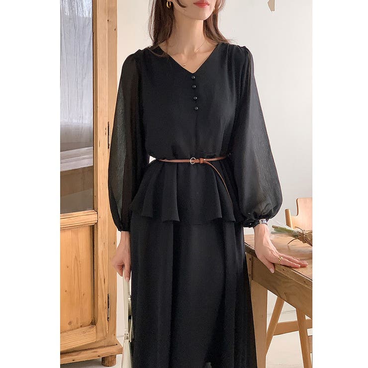 ベルト付きVネックワンピース | Ulysses | 詳細画像10 