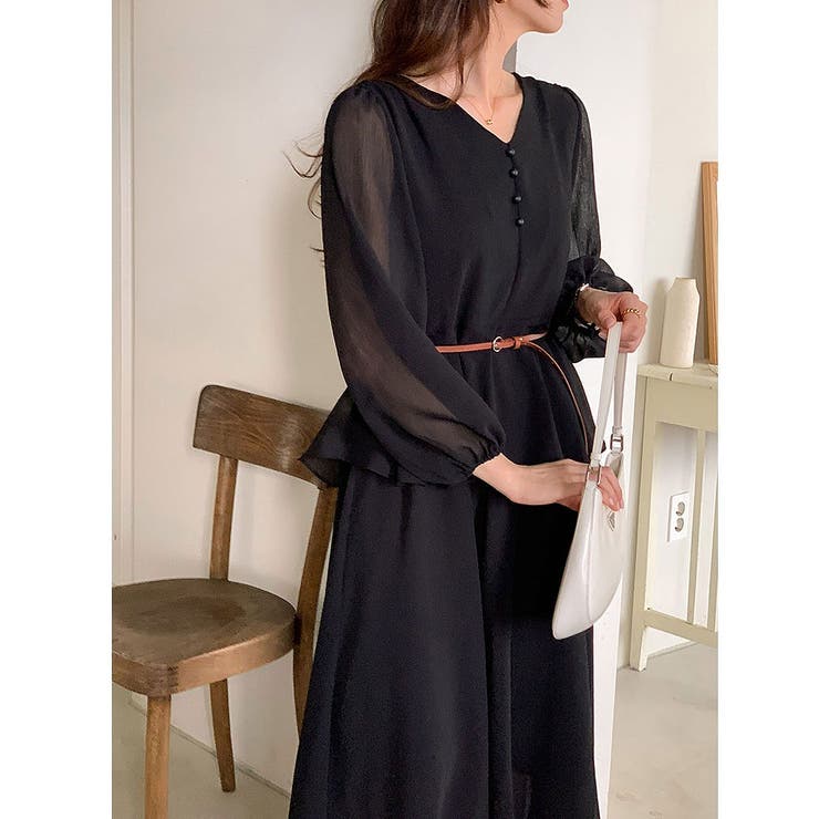 ベルト付きVネックワンピース | Ulysses | 詳細画像11 