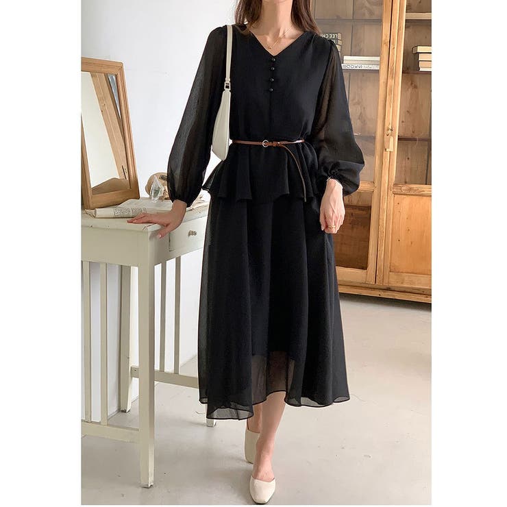 ベルト付きVネックワンピース | Ulysses | 詳細画像12 