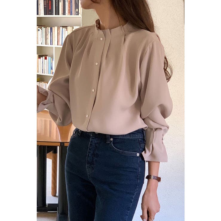 パープル | シングルブレストノーカラーシャツ | Ulysses