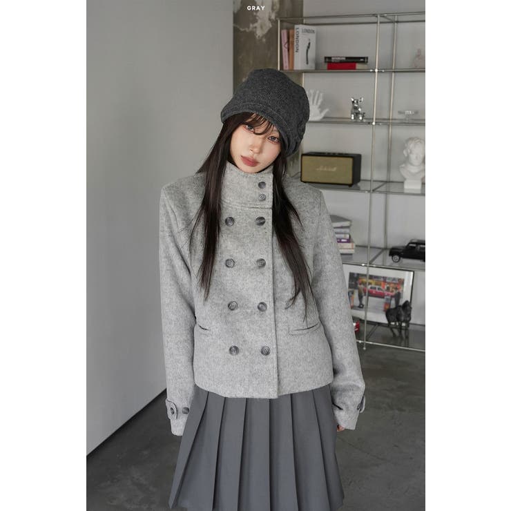 スタンドカラーダブルブレストメルトンジャケット | Ulysses | 詳細画像5 