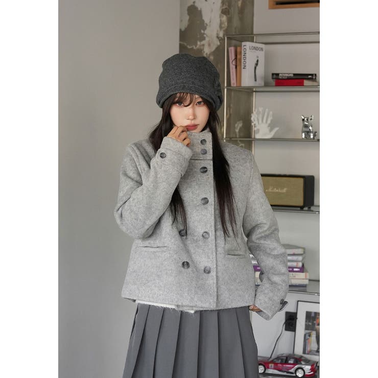 スタンドカラーダブルブレストメルトンジャケット | Ulysses | 詳細画像6 