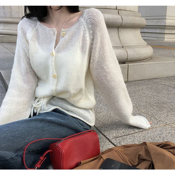 ドローストリングシングルブレストニットトップス | Ulysses | 詳細画像3 