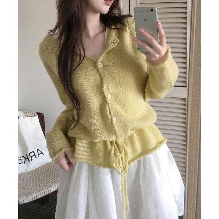 ドローストリングシングルブレストニットトップス | Ulysses | 詳細画像7 