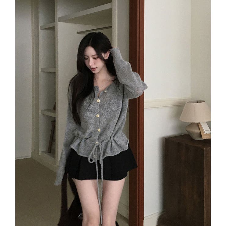 ドローストリングシングルブレストニットトップス | Ulysses | 詳細画像9 