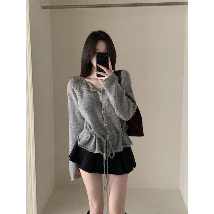 ドローストリングシングルブレストニットトップス | Ulysses | 詳細画像12 