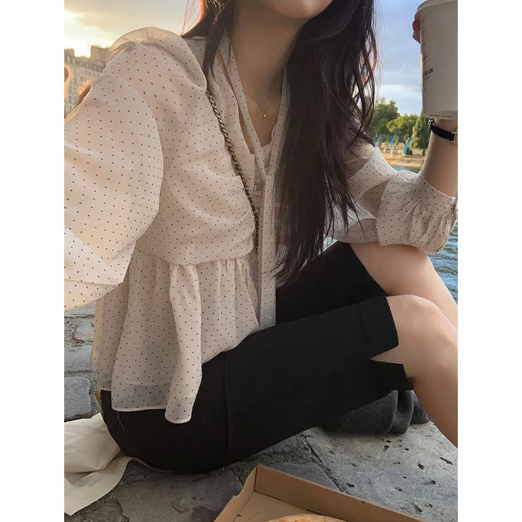 リボンドット柄シャツ | Ulysses | 詳細画像3 