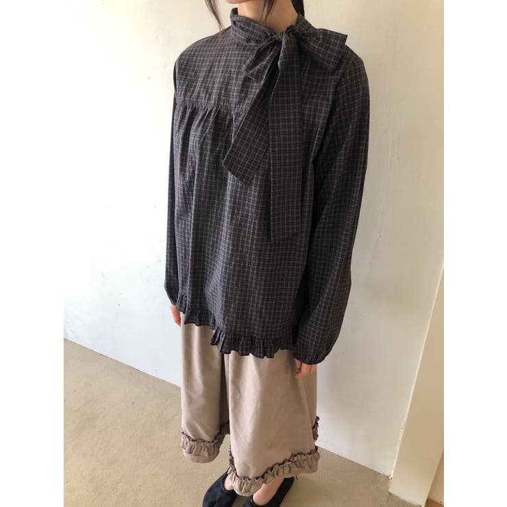 リボンチェック柄シャツ | Ulysses | 詳細画像6 