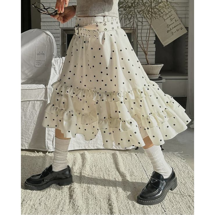 フリルドット柄スカート | Ulysses | 詳細画像2 