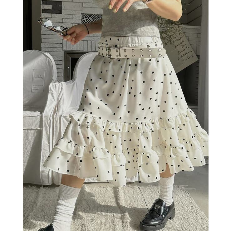 フリルドット柄スカート | Ulysses | 詳細画像4 