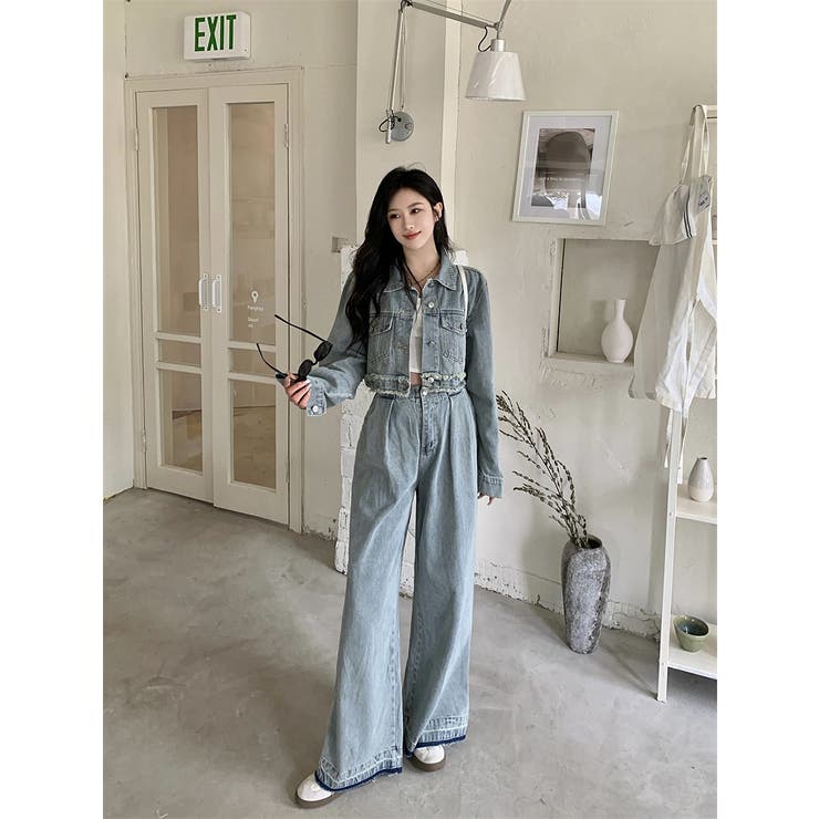 デニムジャケットワイドパンツセットアップ | Ulysses | 詳細画像7 