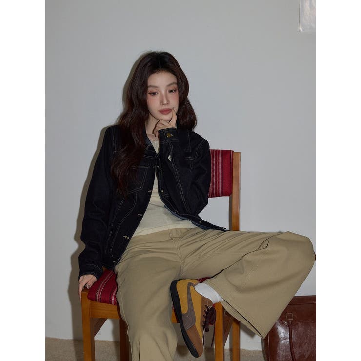 デニム襟付きシングルブレストジャケット | Ulysses | 詳細画像1 