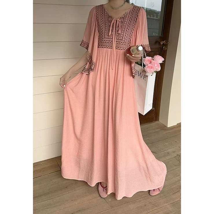 リボン半袖ロングワンピース | Ulysses | 詳細画像5 