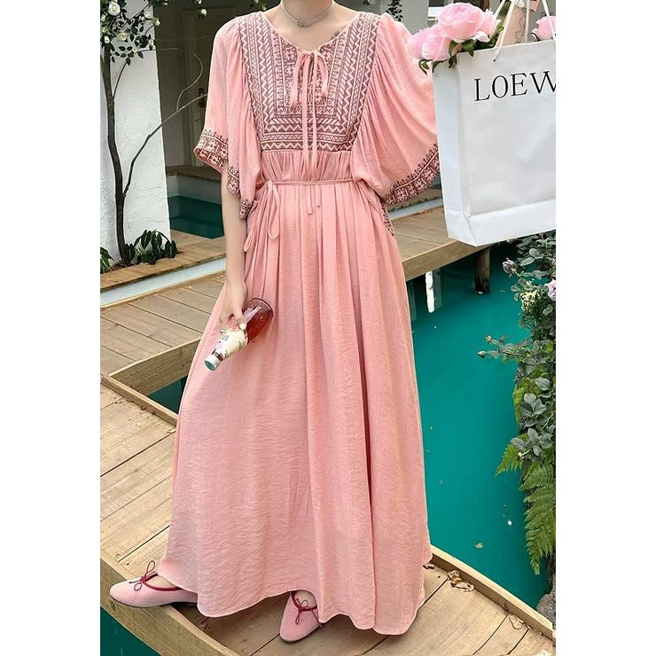 リボン半袖ロングワンピース | Ulysses | 詳細画像6 