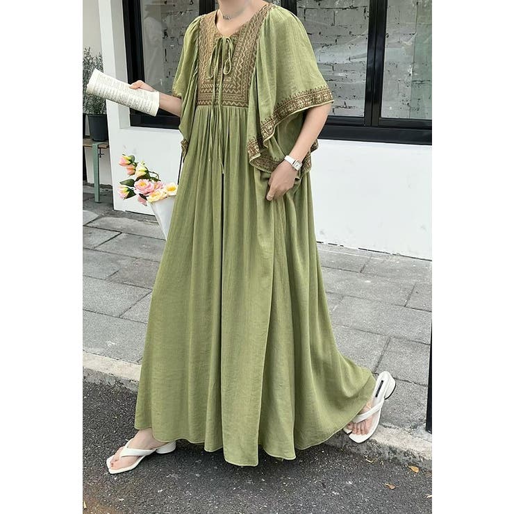 リボン半袖ロングワンピース | Ulysses | 詳細画像10 