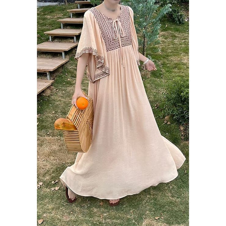 リボン半袖ロングワンピース | Ulysses | 詳細画像14 