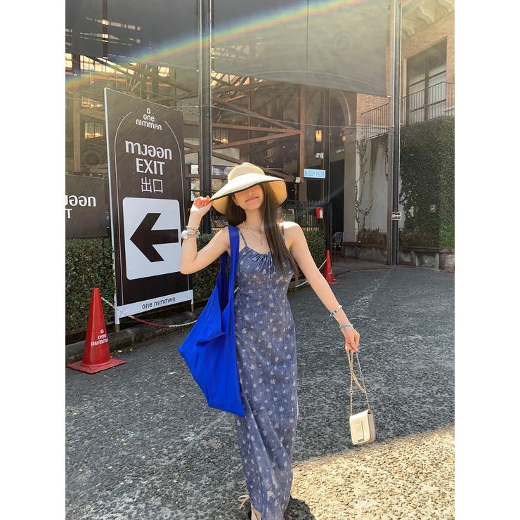 ブルー | 花柄キャミワンピース | Ulysses