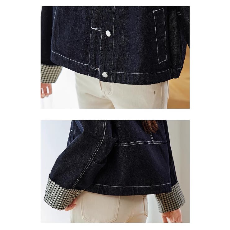 デニム襟付きシングルブレストジャケット | Ulysses | 詳細画像8 