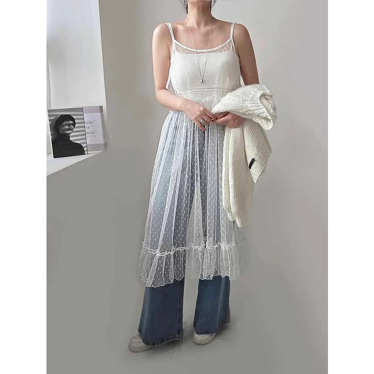 チュールドット柄キャミワンピース | Ulysses | 詳細画像8 