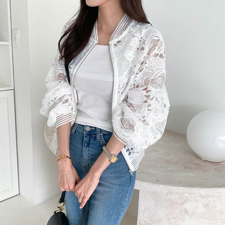 ホワイト | パンチングレースレースジャケット | Ulysses