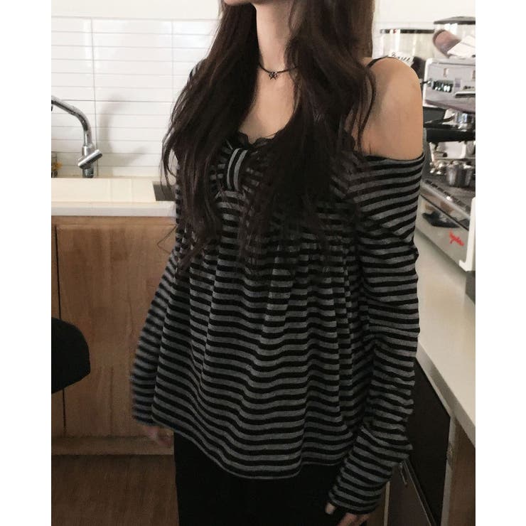 リボンタイボーダートップス | Ulysses | 詳細画像4 