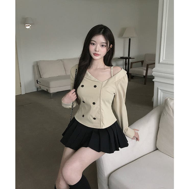 ダブルブレストオフショルダートップス | Ulysses | 詳細画像1 