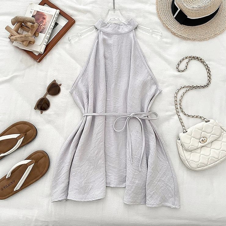 リボン袖なしホルターネックトップス | Ulysses | 詳細画像2 