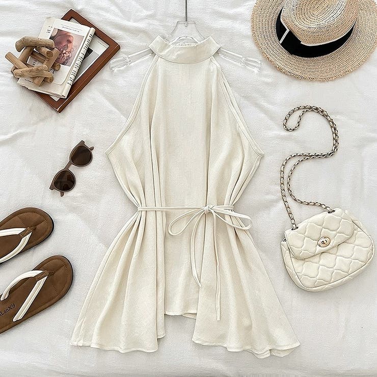 リボン袖なしホルターネックトップス | Ulysses | 詳細画像4 