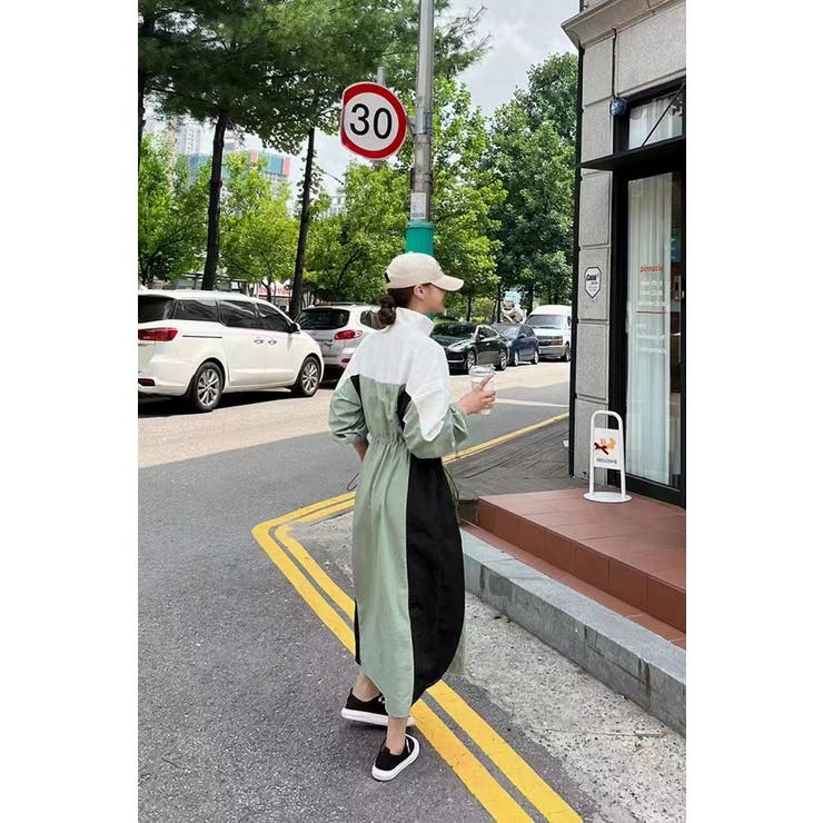 配色スタンドカラーワンピース | Ulysses | 詳細画像5 