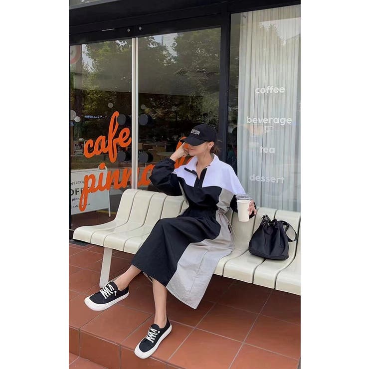 配色スタンドカラーワンピース | Ulysses | 詳細画像7 