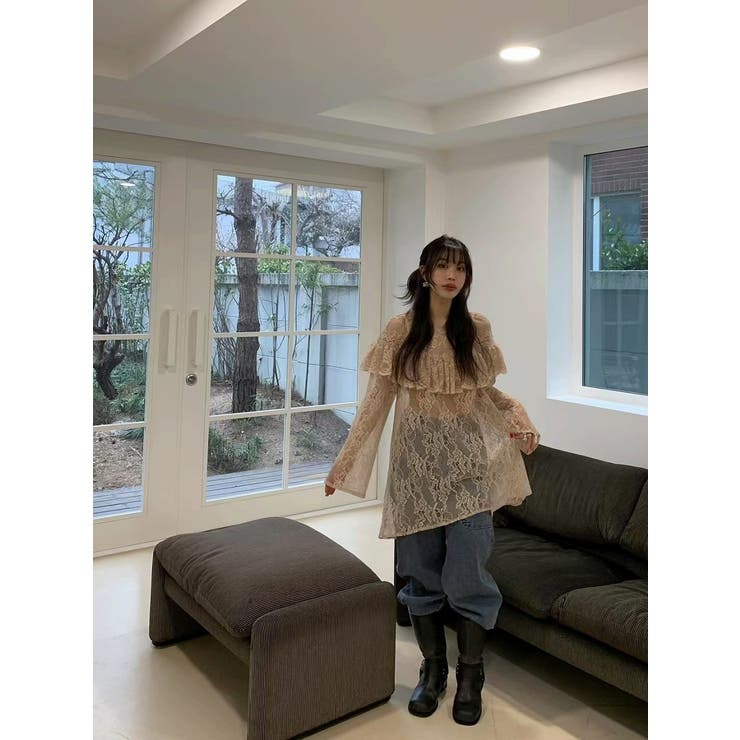 ベージュ | フリルトップス | Ulysses