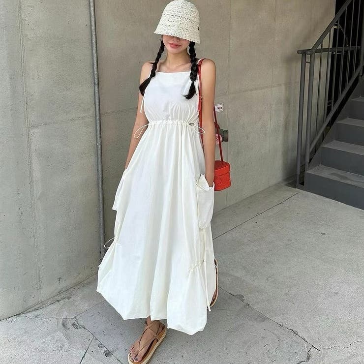 ホワイト | ポケット付きキャミワンピース | Ulysses