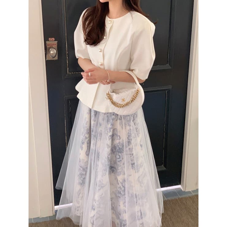 クルーネックシングルブレストショートトップス | Ulysses | 詳細画像1 