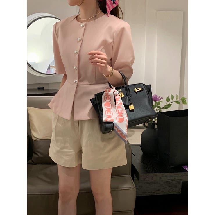 クルーネックシングルブレストショートトップス | Ulysses | 詳細画像7 