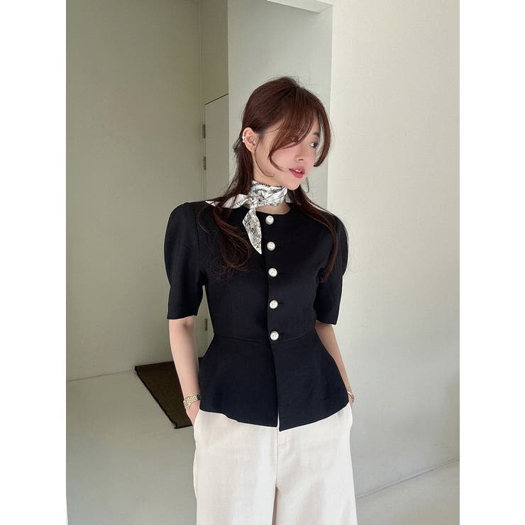 クルーネックシングルブレストショートトップス | Ulysses | 詳細画像10 