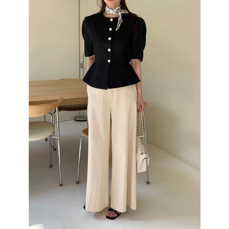 クルーネックシングルブレストショートトップス | Ulysses | 詳細画像12 