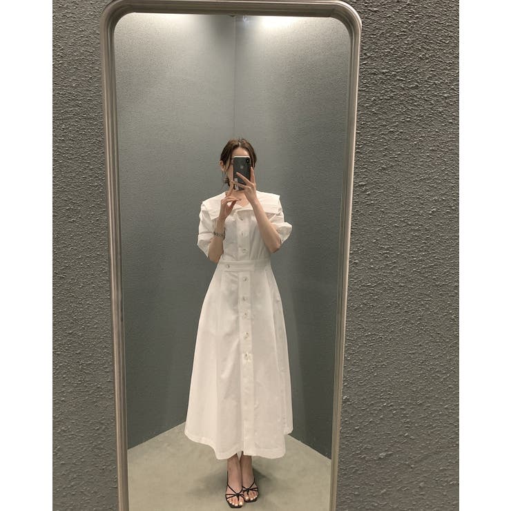 ホワイト | シングルブレストシャツワンピース | Ulysses