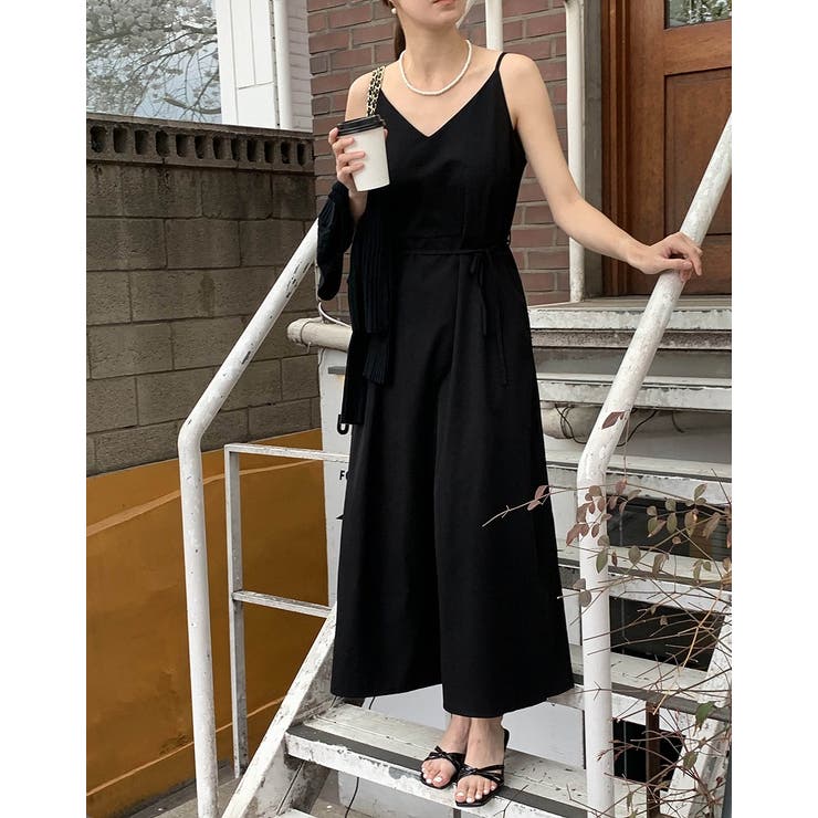 ブラック | リボンVネックキャミワンピース | Ulysses