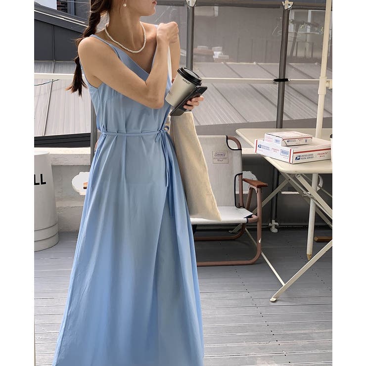 ブルー | リボンVネックキャミワンピース | Ulysses