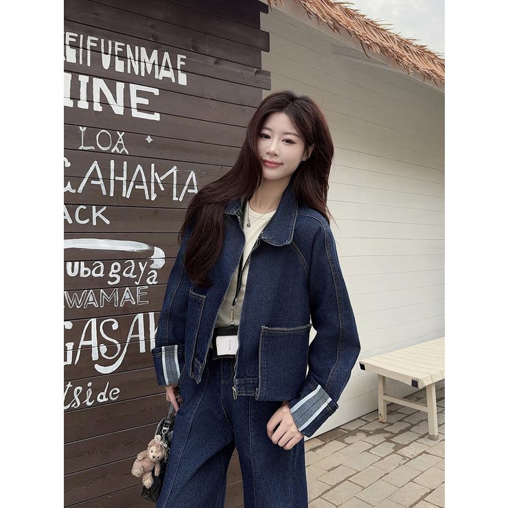 デニムジャケットワイドパンツセットアップ | Ulysses | 詳細画像1 