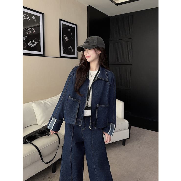 デニムジャケットワイドパンツセットアップ | Ulysses | 詳細画像4 