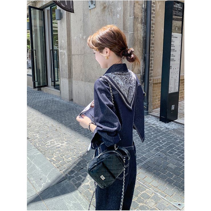 デニム襟付きジャケットワイドパンツセットアップ | Ulysses | 詳細画像6 