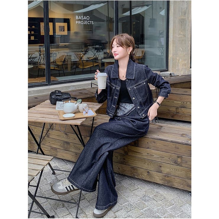 デニム襟付きジャケットワイドパンツセットアップ | Ulysses | 詳細画像9 