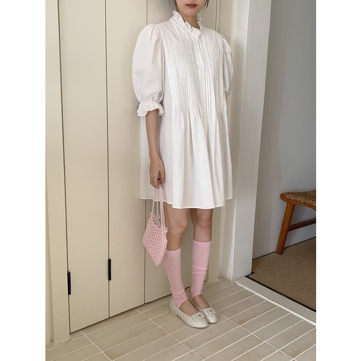 フリルシングルブレストシャツワンピース | Ulysses | 詳細画像1 