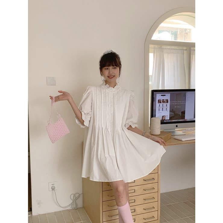 フリルシングルブレストシャツワンピース | Ulysses | 詳細画像2 