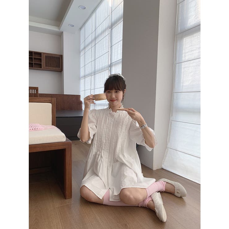 フリルシングルブレストシャツワンピース | Ulysses | 詳細画像8 