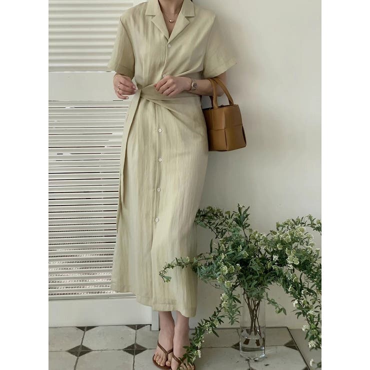 ライトグリーン | リボンシャツワンピース | Ulysses