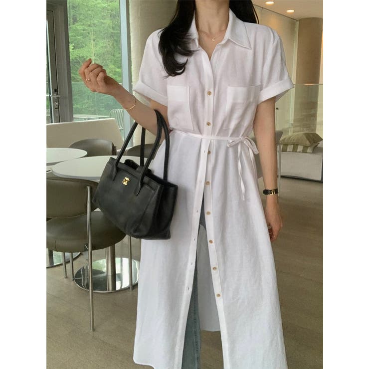 リボンシャツワンピース | Ulysses | 詳細画像1 