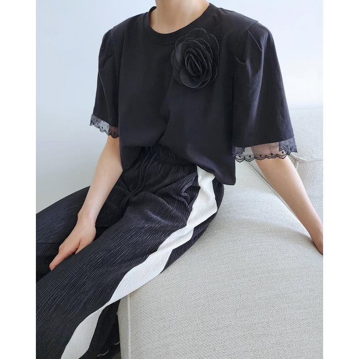 ブラック | フラワーTEE | Ulysses