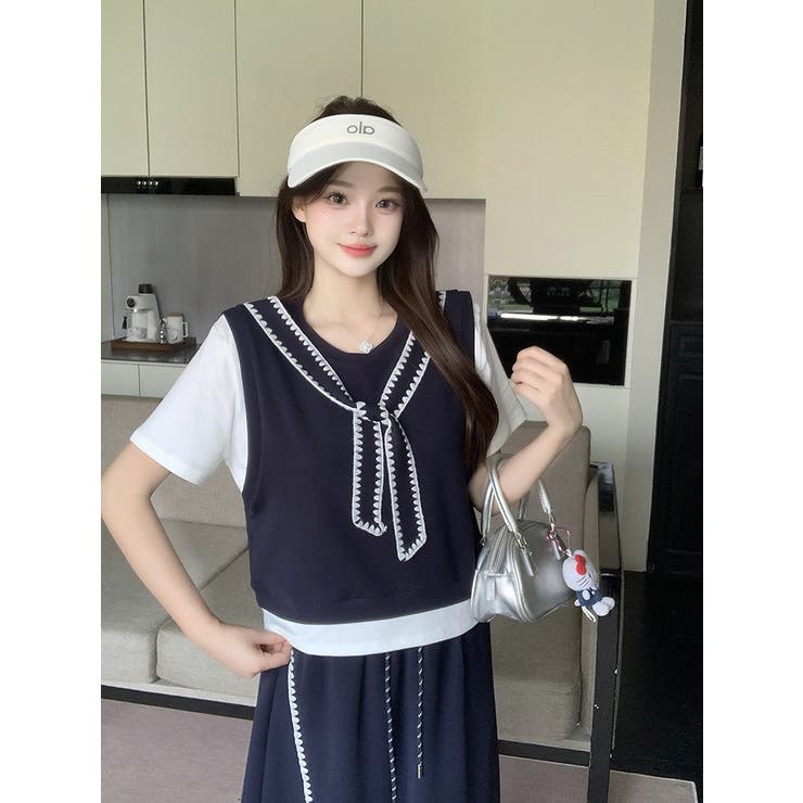配色トップススカートセットアップ | Ulysses | 詳細画像4 